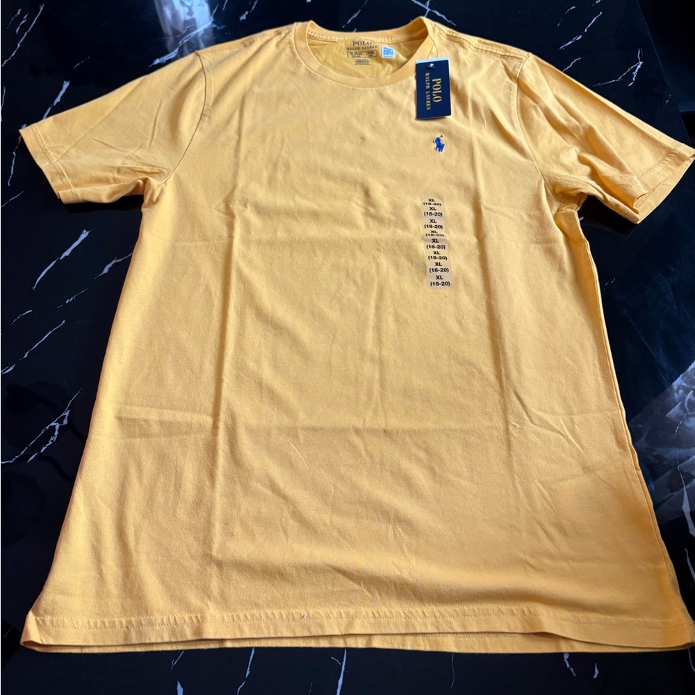Polo by Ralph Lauren Men's Bright Yellow Tee